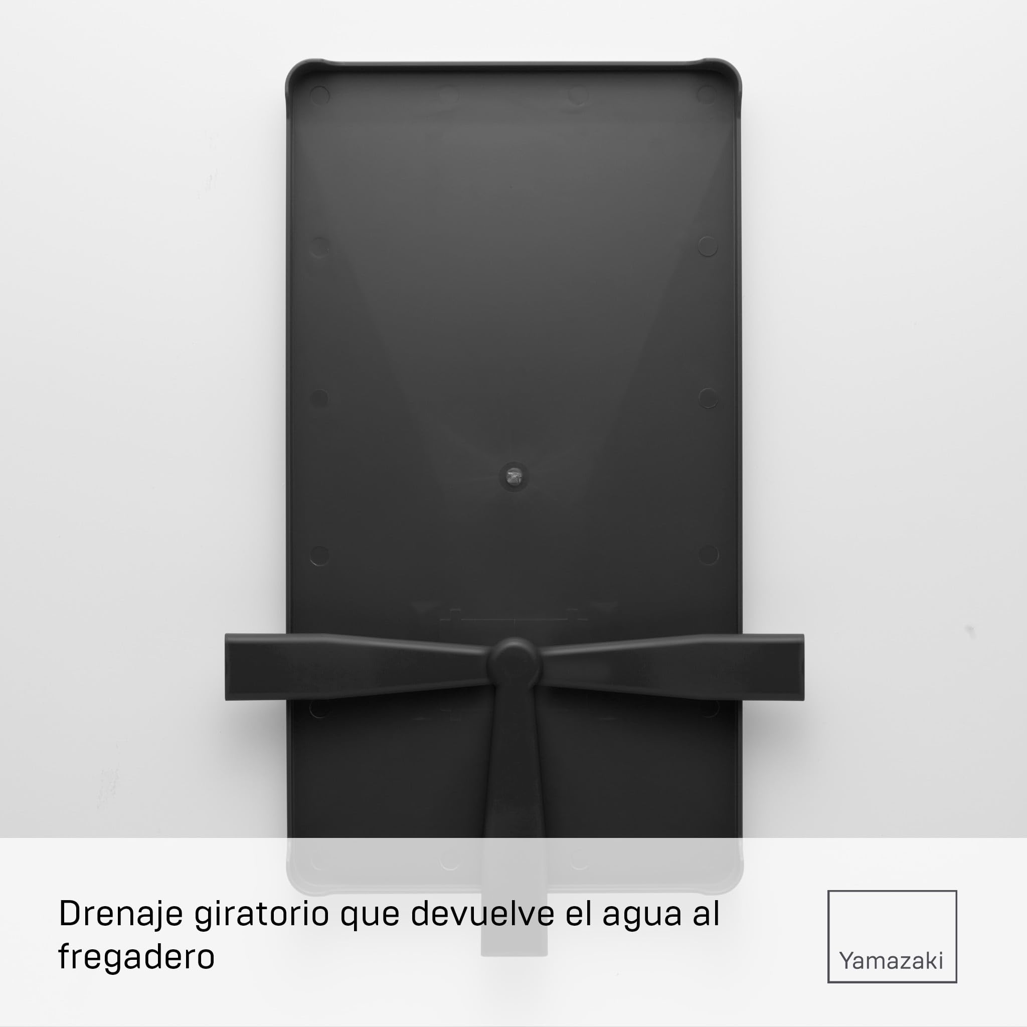 YAMAZAKI Escurridor de Platos de Alambre, Aleación de Acero ABS Resina, Negro, Talla única