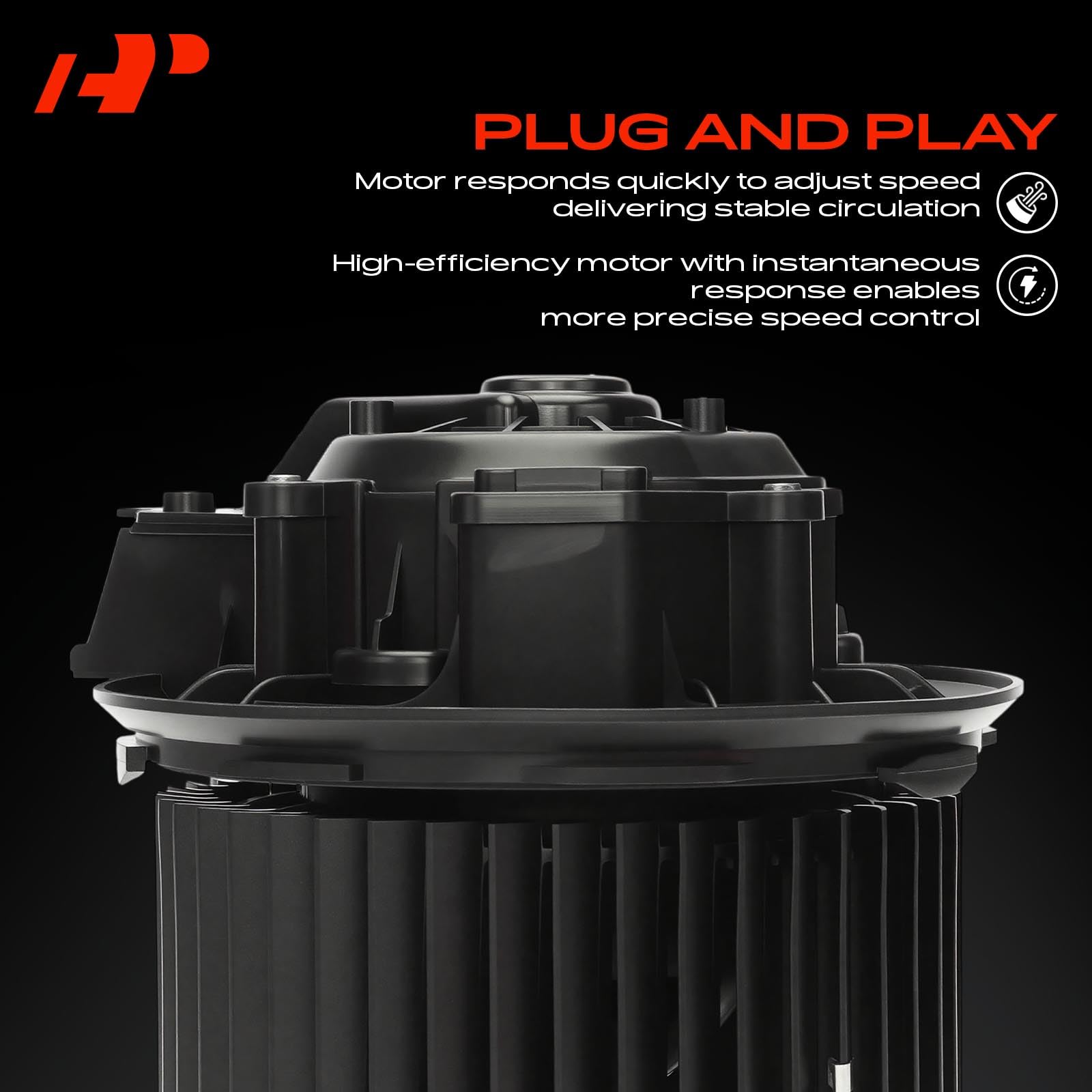 A-Premium Motor de ventilador delantero HVAC con jaula de ventilador compatible con vehículos Ford y Lincoln - Explorer, Flex, Taurus, Police Interceptor Sedan, MKS 2012-2016, MKT 2012-2019