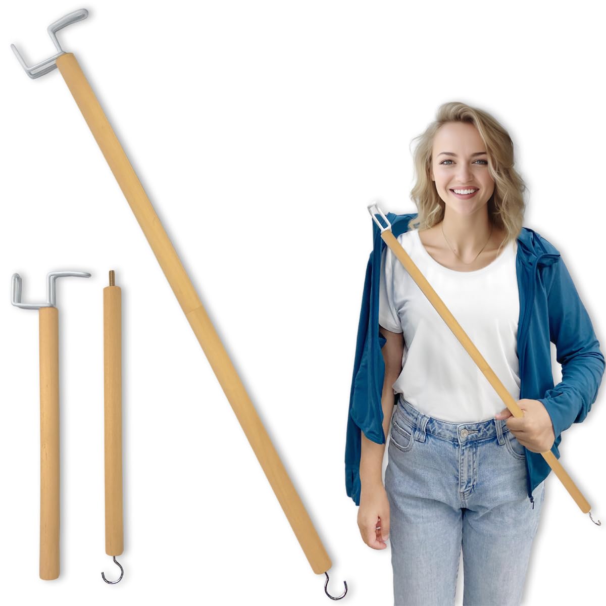Buy 27'' Dressing Stick, Long Dressing Stick for Elderly, Disabled
