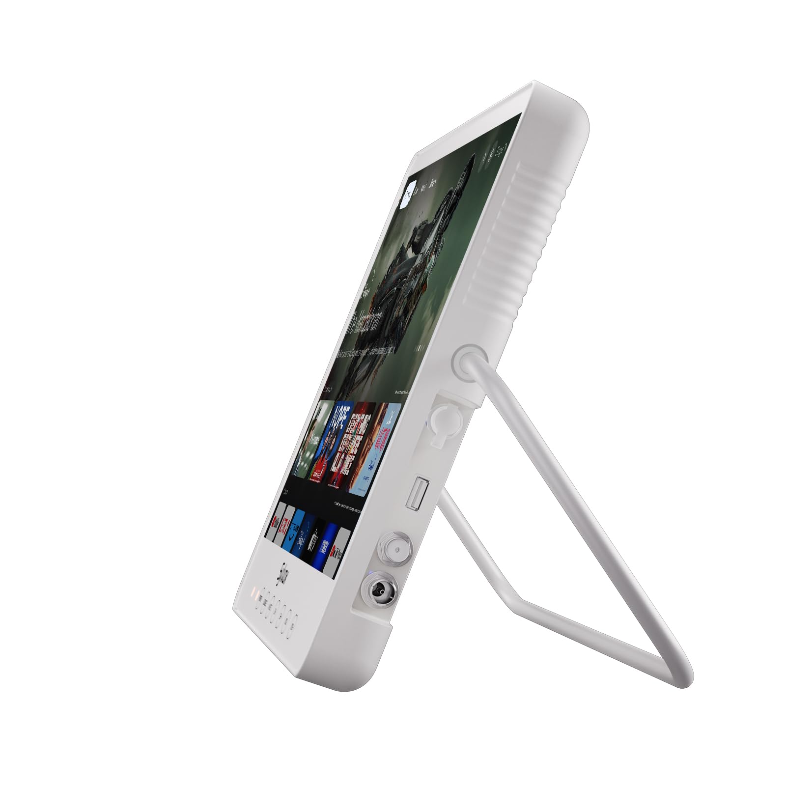 SYLVOX Televisor portátil de 15,6 pulgadas | Google TV, batería de 10000 mAh (6 h de tiempo de funcionamiento) | IP66 resistente al agua | USB, WiFi, Bluetooth | 12 V pequeño televisor exterior para