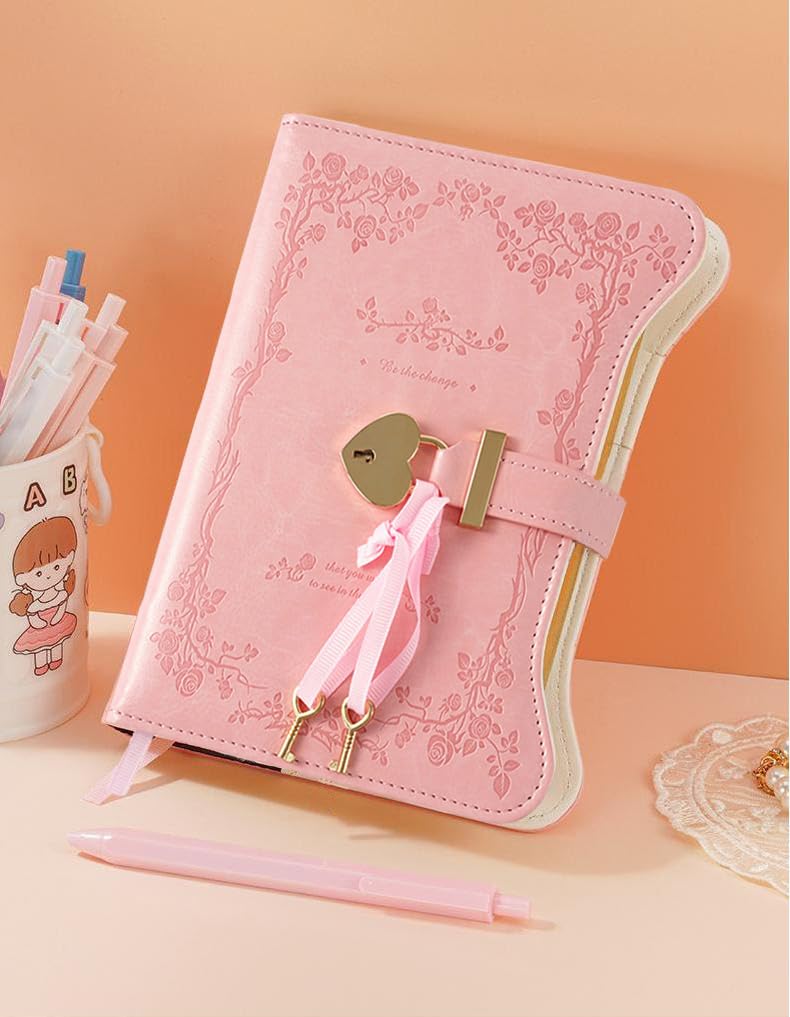 Amazon.co.jp: 鍵付きノート、BetterJonny 鍵付き 日記 日記帳 B6 日記