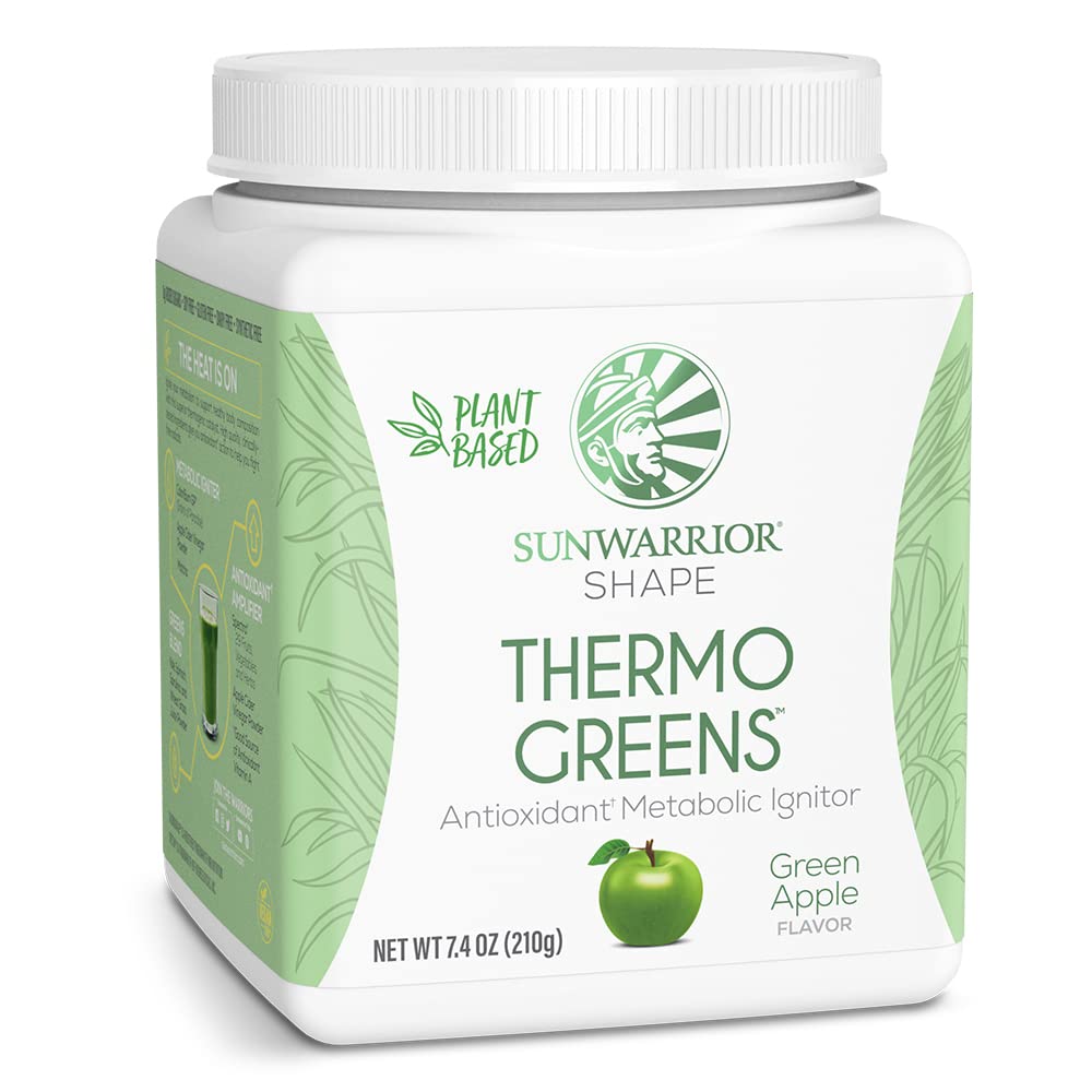 Keto Thermo Greens Powder for Men & Women Spirulina with Real Vegetables & Apple Cider Gluten Free Supergreens Metabolism Booster | Organic Shape Thermo Greens Green Apple 210g 30 SRV