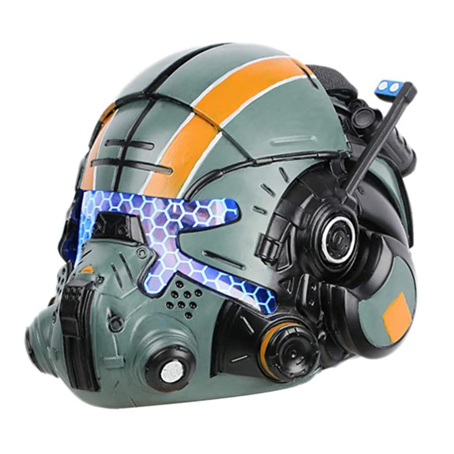 GenericBlack Resin Helmet Men Death Soldiers Full Face Mask Halloween Cosplay Costume for Adults Collctibles