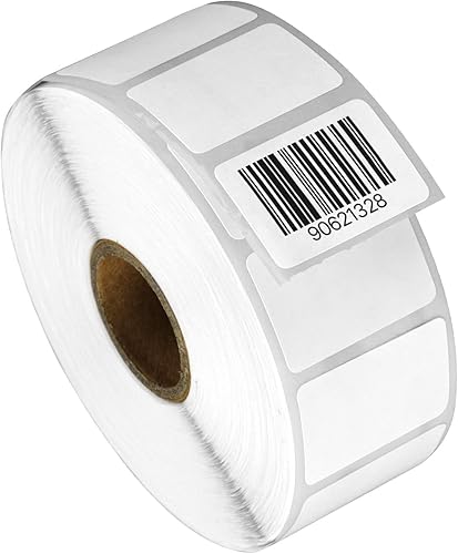 Etiqueta térmica directa de 1.25 x 0.85 pulgadas, compatible con impresora de etiquetas rollo e impresoras de escritorio Zebra Núcleo de 1 pulgada,