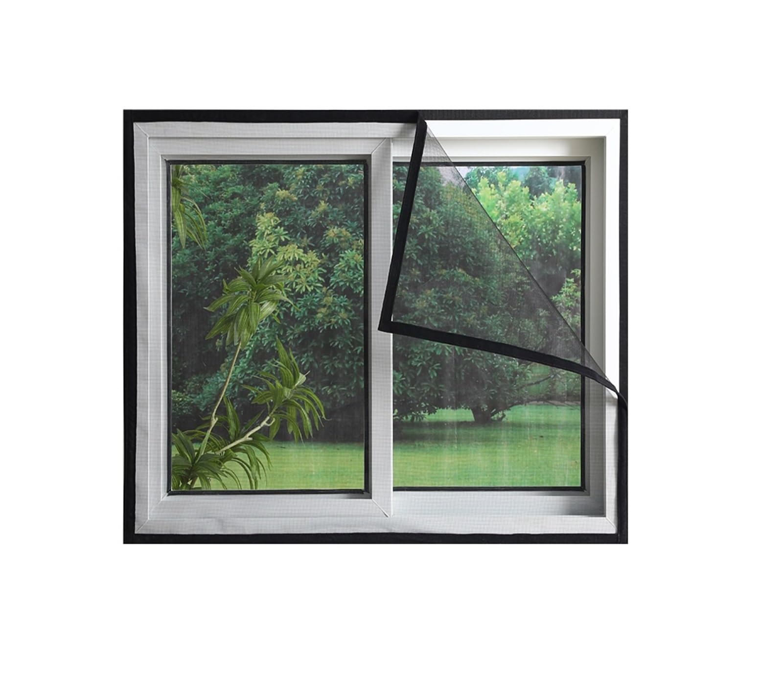 Supkancl Black 1Pc Self-Adhesive And Reusable Mosquito Nets For Windows Anti-Mosquito Window Screens Tulle Washable Mesh(,70Cm X 120Cm)