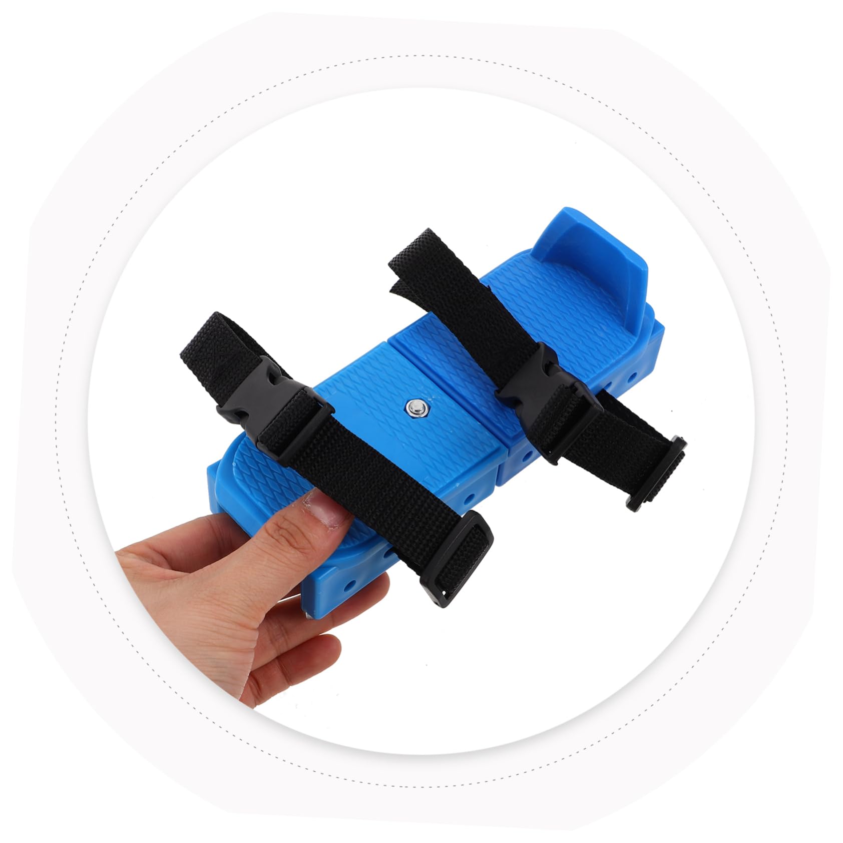 BESTYASH Pattini da Ghiaccio per Ragazzi con Doppia Lama Regolabili, Scarpe in Plastica con Chiusura a Strappo Comoda e Design Facile per Pattinaggio su Ghiaccio e Sci All'aperto Blu,