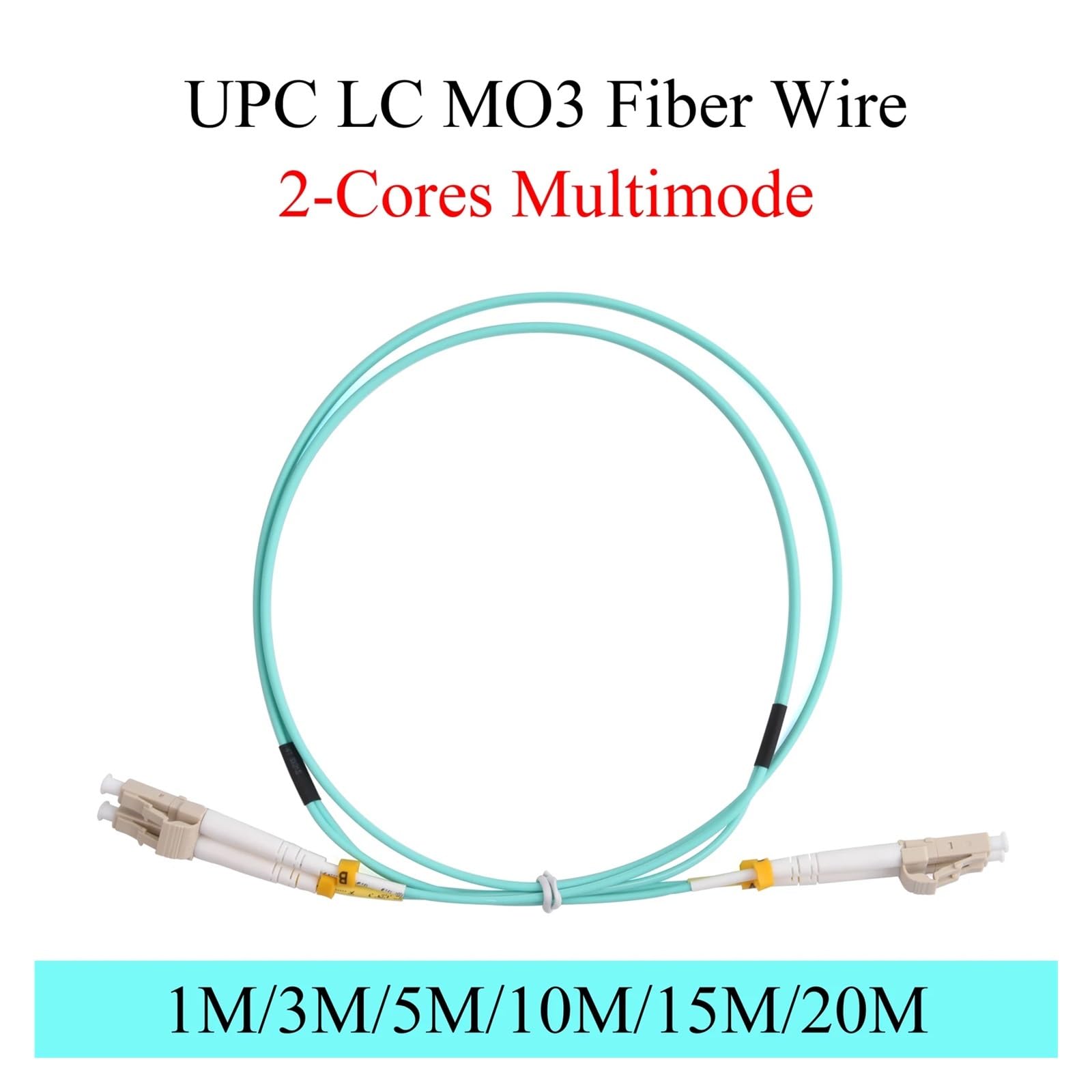 Câble de raccordement à fibre optique, mâle 1-20M du câble d'extension optique multimode de fibre noyau 100G MPO MTP MO3 2 UPC 2LC(5m)
