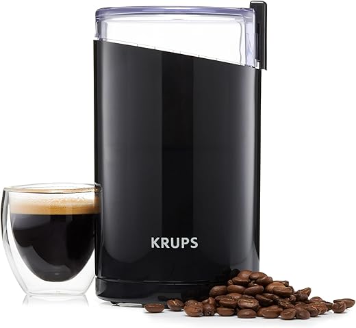 KRUPS F2034238 Coffee Mill and Spice Grinder – 200W, 75g Capacity (Up...