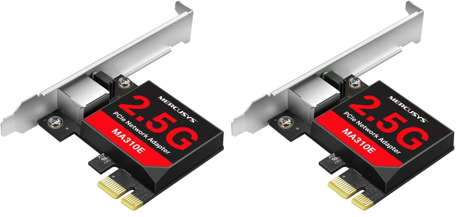 Tarjetas PCIe 2.5 Gbps Mercusys MA310E con puerto RJ-45 para Windows y Linux 8