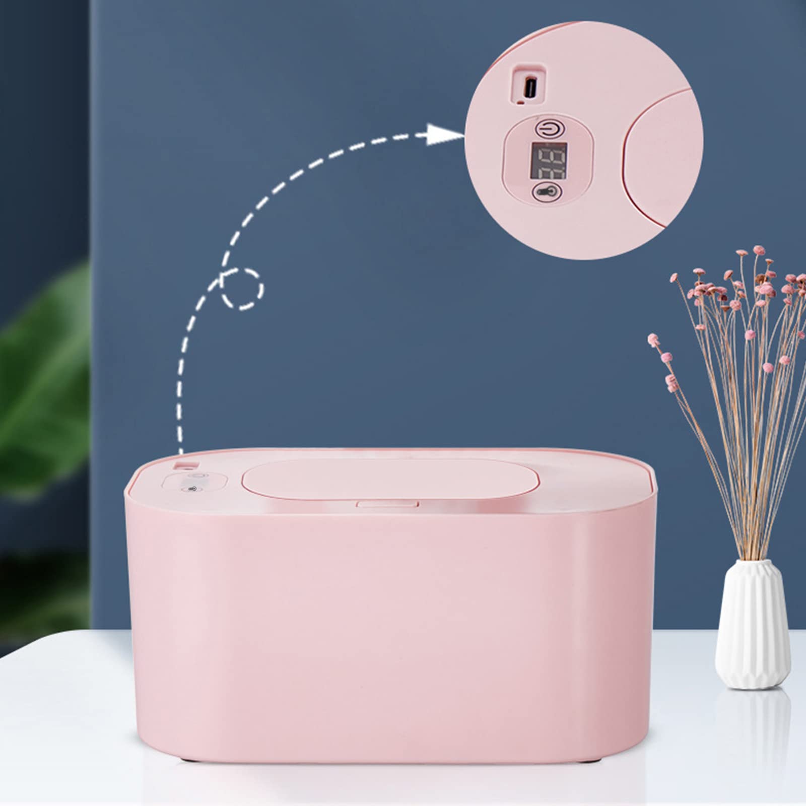 Chauffe-lingettes humides USB pour bébés, 10 W, 3 modes de température, chauffe-lingettes, température constante, grande capacité, portable pour les voyages à la maison