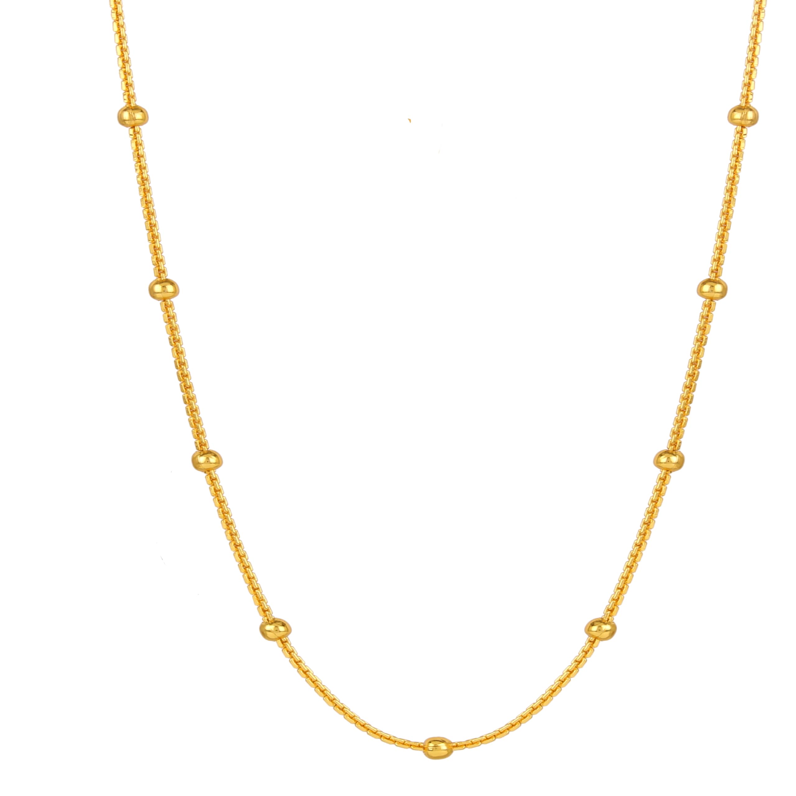 Fashion Frill Gold Platted Brass Metal Chain For Women Girls Neck Chain Wedding Gift (B074M8Y6ZV) Amazon Price History, Amazon Price Tracker