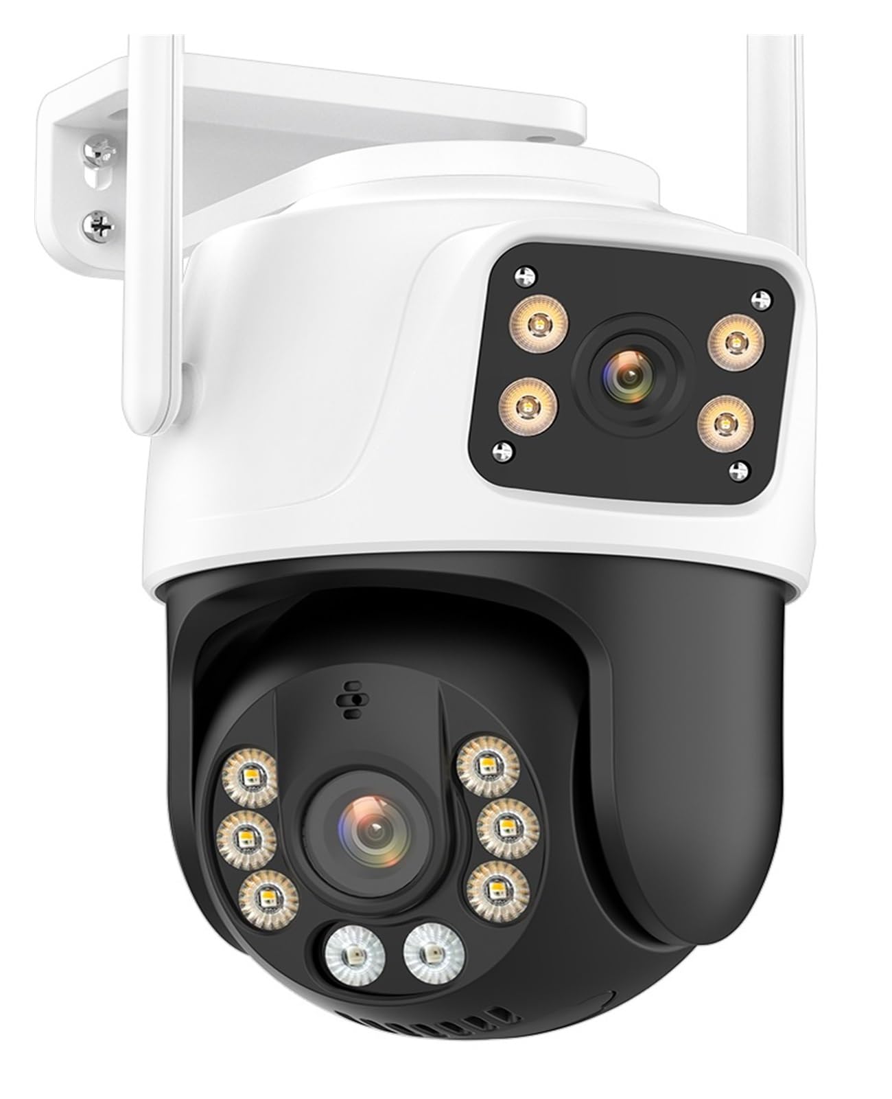 CVFRDD PTZ Camera 4K 8MP Dual Lens Dual Screen IP Camera 4MP HD Security CCTV Video Surveillance Camera Auto Tracking P2P(4MP Add 128G)