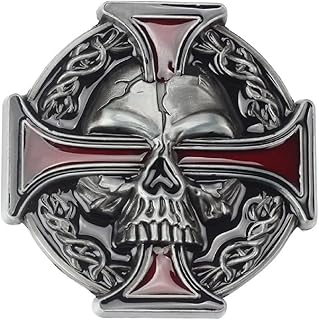 Skull Belt Buckle for Men,Celtic Cross Skull Belt Buckle,Gothic Skull Skeleton Head Belt Buckle,Western Cowboy Belt Buckle,Best Man Belt Buckle,Silver Wedding Belt Buckle Gifts