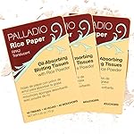 Palladio Rice Paper Facial Tissues for Oily Skin, Face Blotting Sheets Made from Natural Rice, Oil Absorbing Paper with Rice Powder, 2 Sided, Instant Results, Translucent, 40 Count, Pack of 3