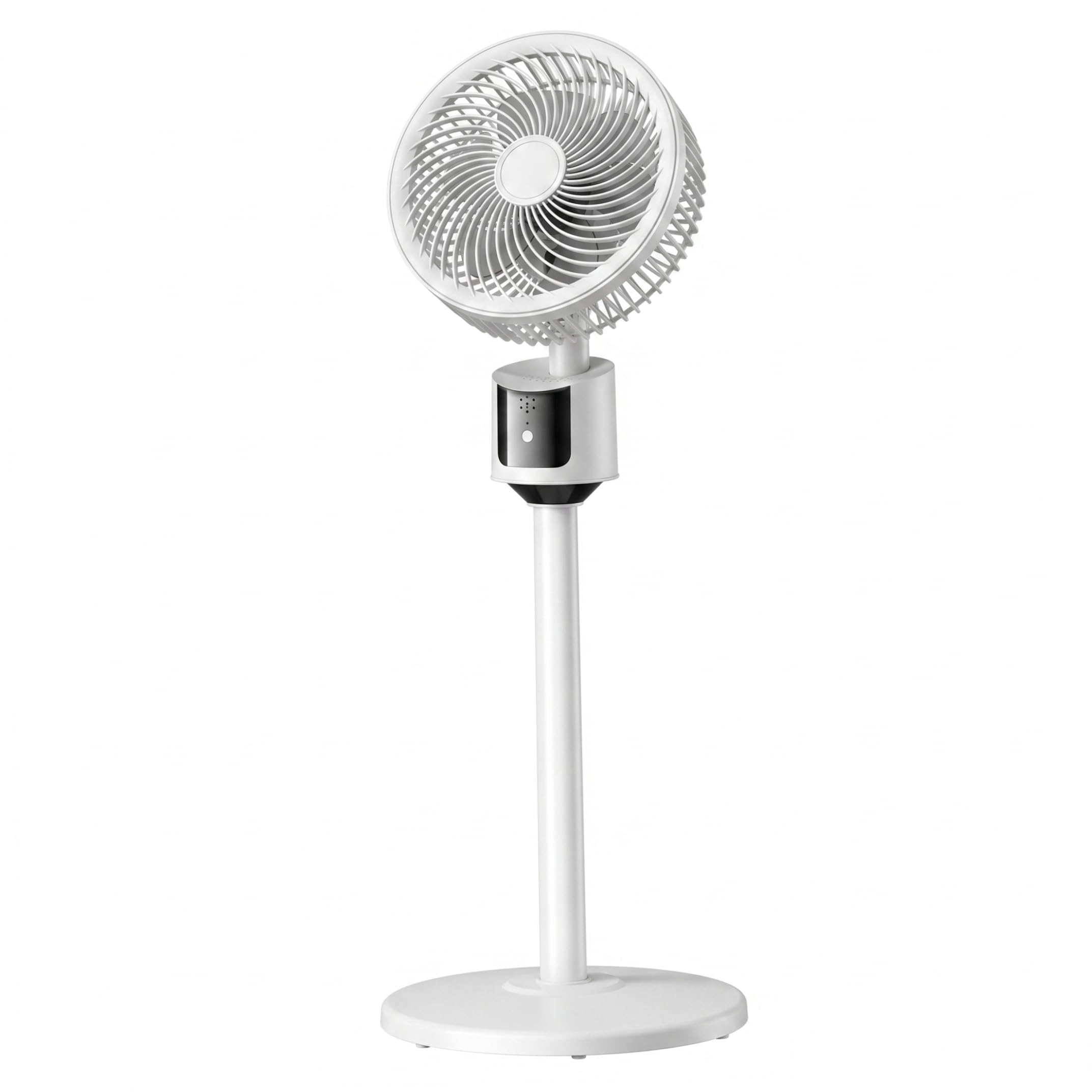Lcarege Pedestal Fans Adjustable, 3 Speeds Pedestal Standing Fans For Bedroom, Quiet Stand Up Fan With Usb Power, 5m Air Circulation - White