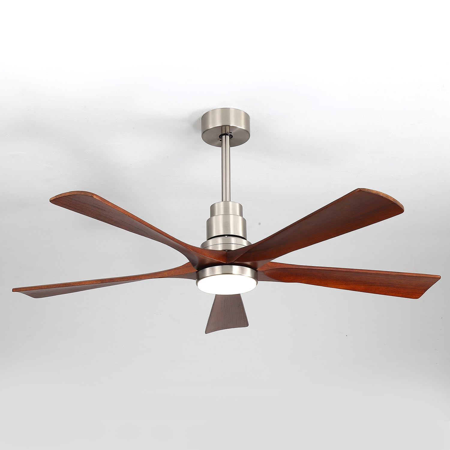 ledbox Ventilador de techo con led EOLO 5 palas de madera, 3000-4000-6000K