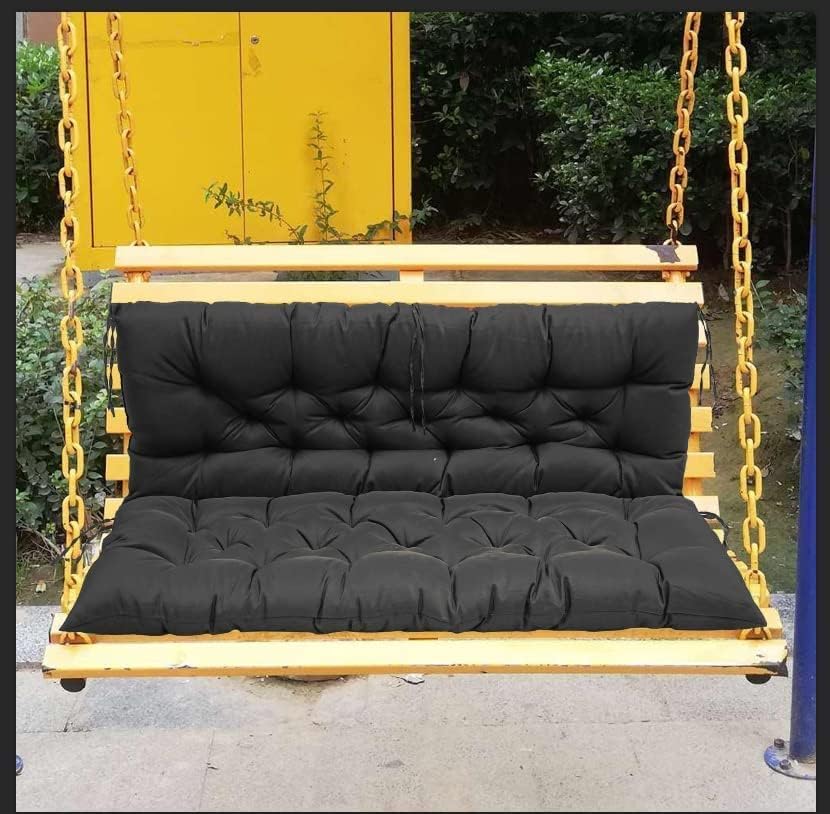 Vista 2 de KnLoom Cojines de columpio para exteriores, cojines de columpio de 2 a 3 asientos para muebles de exterior, bancos de jardín, columpios y sofás