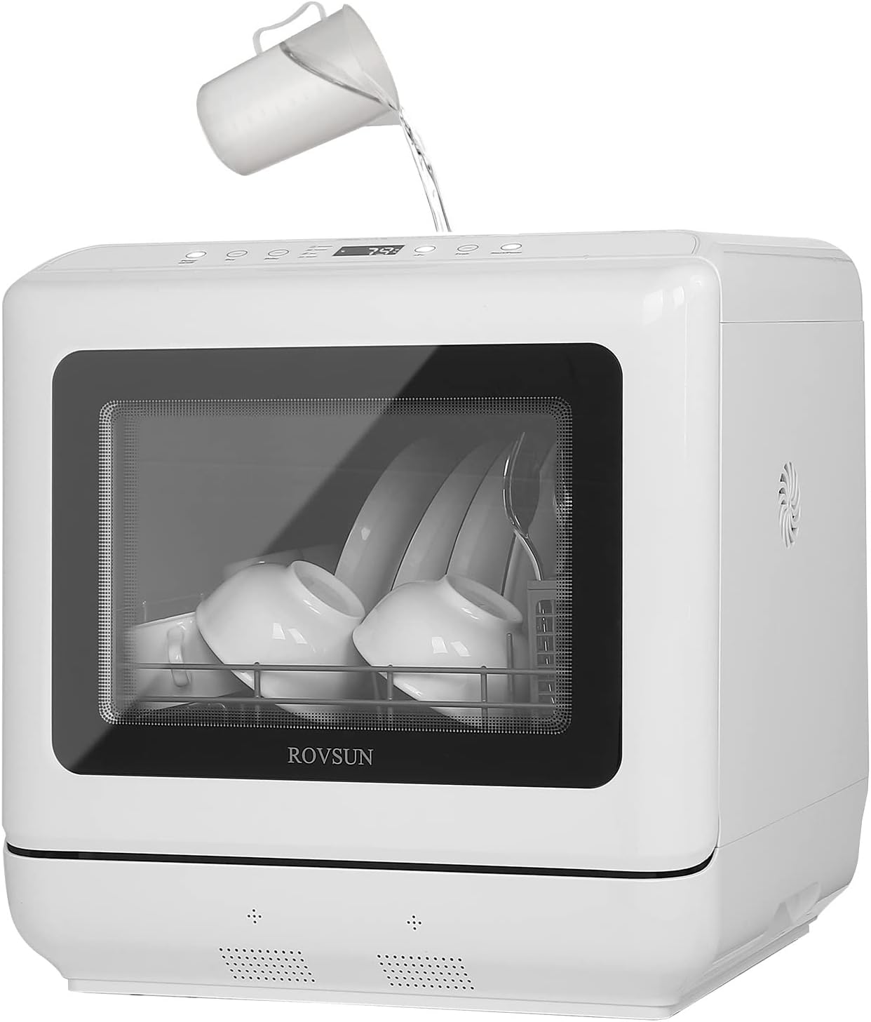 ROVSUN Portable Countertop Dishwasher, Mini Dishwasher with