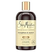 SheaMoisture Strengthen and Restore Shampoo Pure Jamaican Black Castor Oil for Damaged Hair To Cleanse and Nourish Hair 13 fl oz