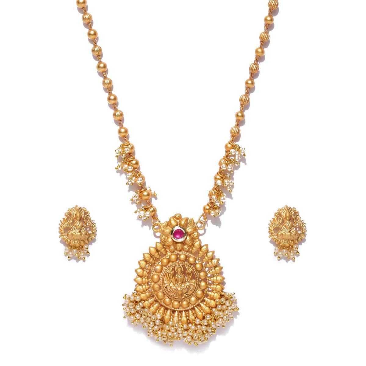 See full amazon price history chart for Sukkhi Classic Laxmi Gold Plated Temple Jewellery Pearl Long Haram Necklace Set For Women (N72335Gldprl092017_Jan21), Free Size Sukkhi Classic Laxmi Gold Plated Temple Jewellery Pearl Long Haram Necklace Set For Women (N72335Gldprl092017_Jan21), Free Size (B08SMJJDN5) Amazon Price History, Amazon Price Tracker