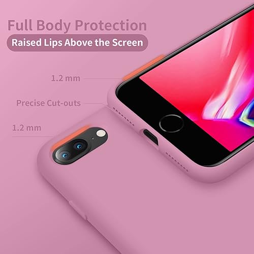 Miniatura 3 de Funda Cordking de silicona para iPhone 8 Plus y iPhone 7 Plus, ultra delgada, a prueba de golpes, con forro de microfibra suave anti rayones, 5.5