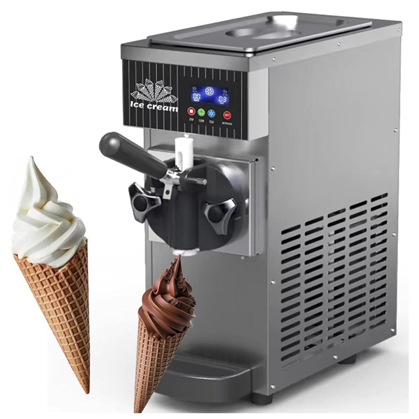 Máquina de Helado Soft 450 W con producción de 4–5 L/h Grey