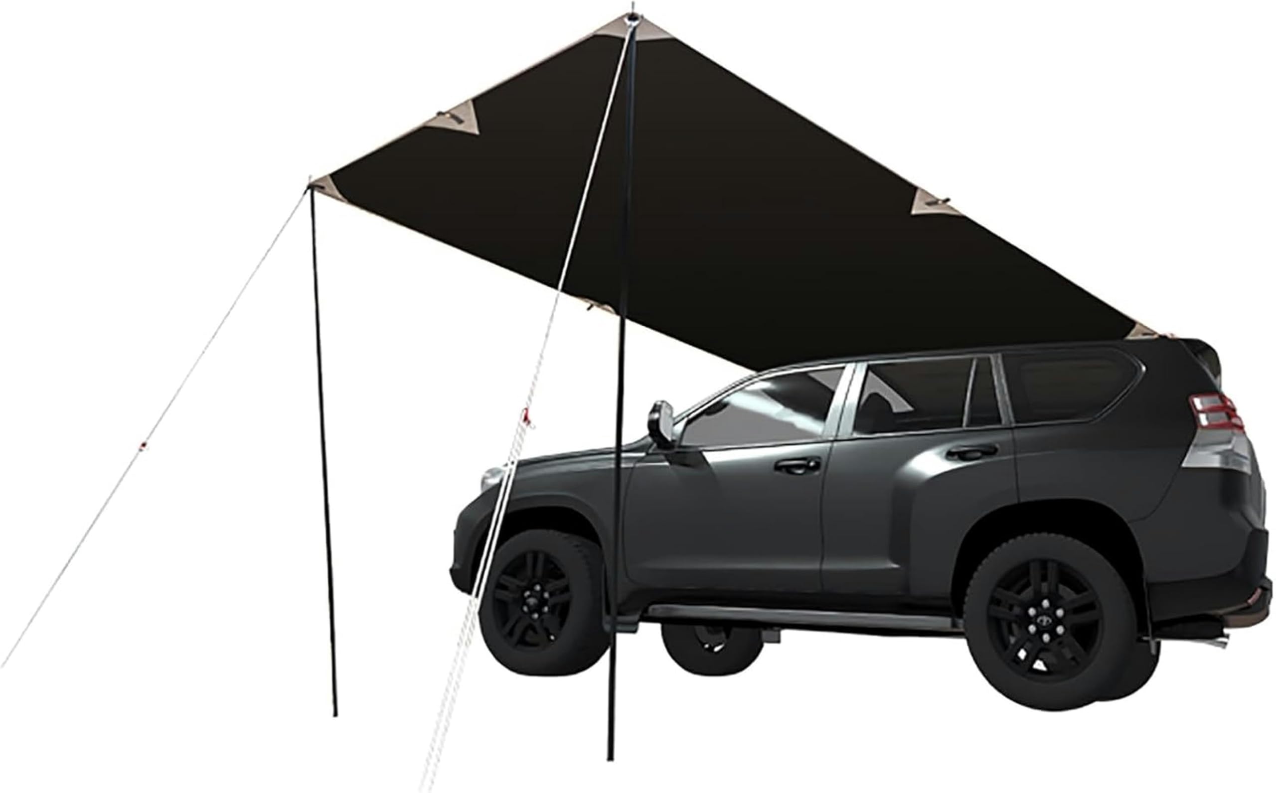 Veranda Camper Portatile, Tenda da Tetto Auto Impermeabile, Tendalino Multifunzionale con Pali Regolabili e Ventose