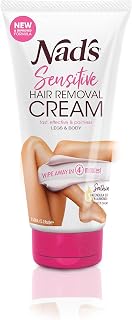 Nad's Sensitive Hair Removal Cream for Women: Painless Depilatory for Body, Legs, Bikini - Natural Soothing Extracts, 5.1oz