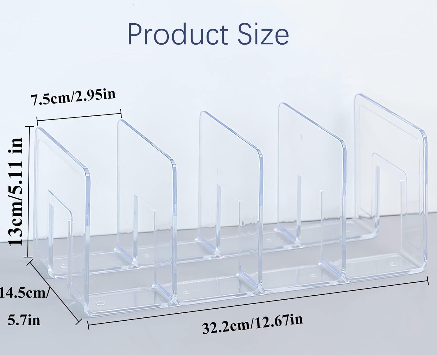 Organizador De Estante Transparente, 4pcs Separador De Armario, Bolsa De Almacenamiento (32x15x13cm)