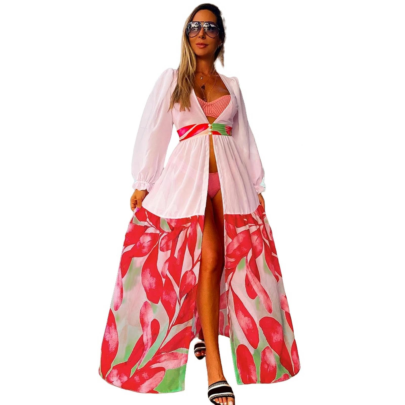 Bikini Beach Cover Up Tunics Long Kaftan Robe De Plage Sarong Beach Swimsuit Cover-Ups