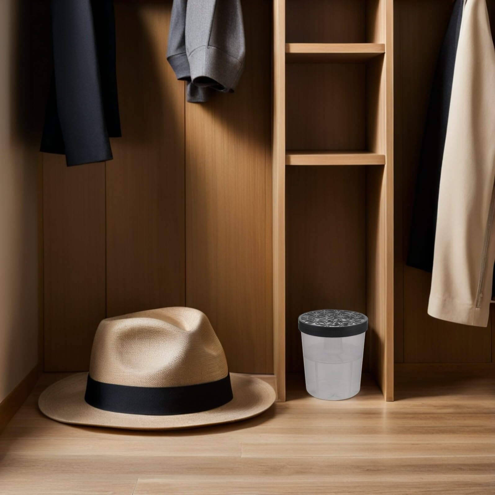 Boîte Déshumidificatrice Réutilisable en Plastique Noir 6 Pièces