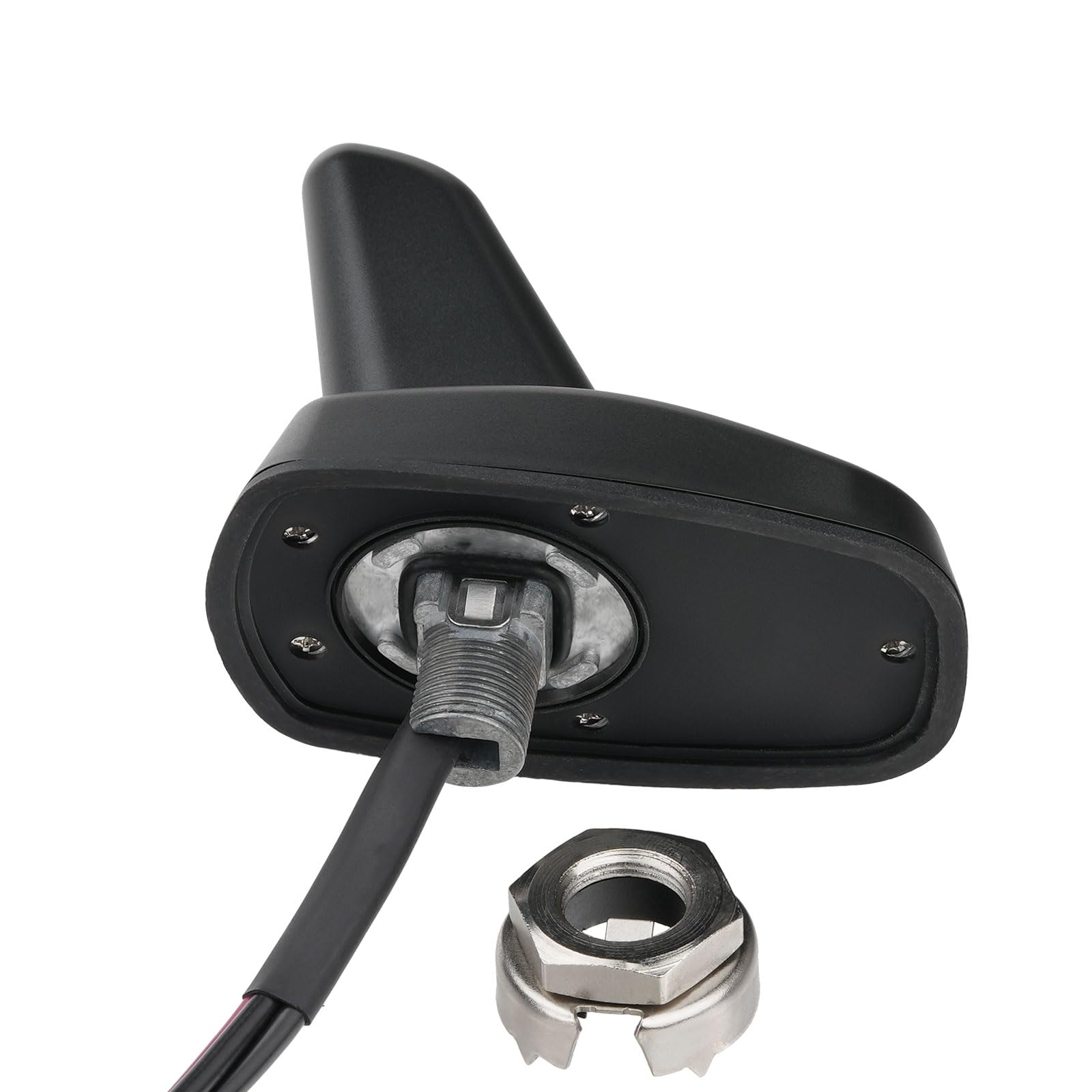 Bingfu Antenna Auto Pinna di Squalo per Autoradio FM/AM & GPS BeiDou GNSS | LNA Alto Guadagno 28dB, Impermeabile IP65, 9-16V CC - Antenna Combinata per Auto Camion Camper SUV, Nero