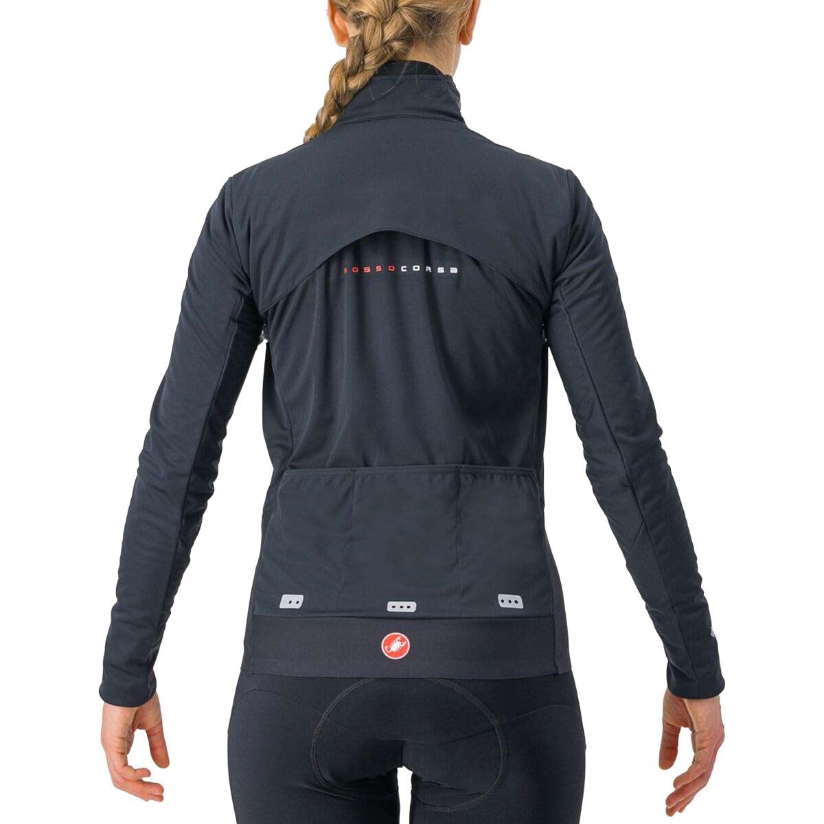 CASTELLI Alpha Doppio RoS Jacket - Women's, Light Black/Silver Reflex/Dark Gray, XL