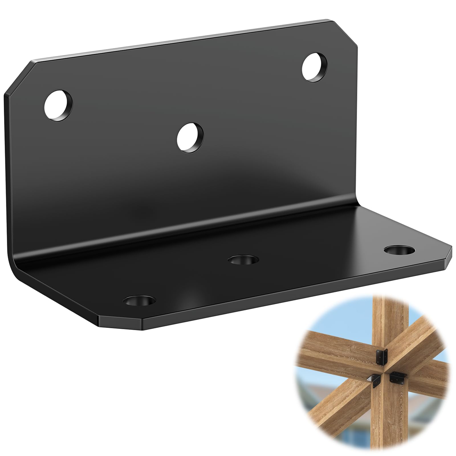15 staffe angolari a L, 10,2 x 5,1 x 5,1 cm, zincate, medie, in ferro, resistenti, con angolo a L, staffe di fissaggio per giunti, viti per mensole in legno, mobili, armadi, telai, recinzioni