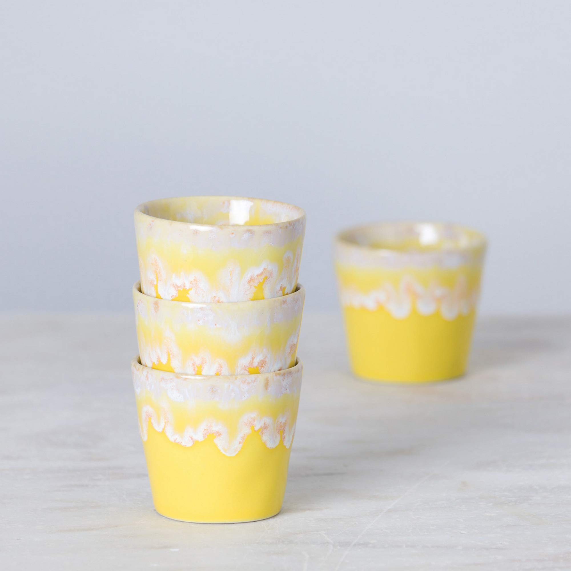 Costa Nova, Grespresso collection, Vaisselle en grès, Tasse espresso, jaune, 0.09 L, 6 pièces
