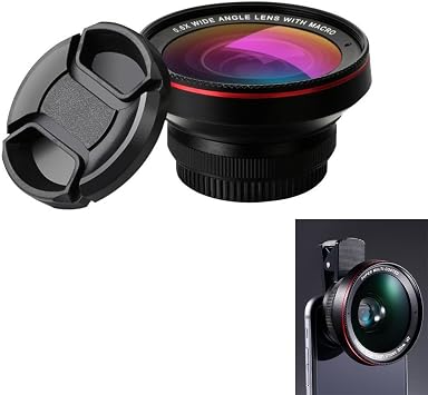 Mobile Phone Wide-Angle Lens Glass Material 0.6X Wide-Angle 15 Times Macro 2-in -1 SLR commonly Used External Lens