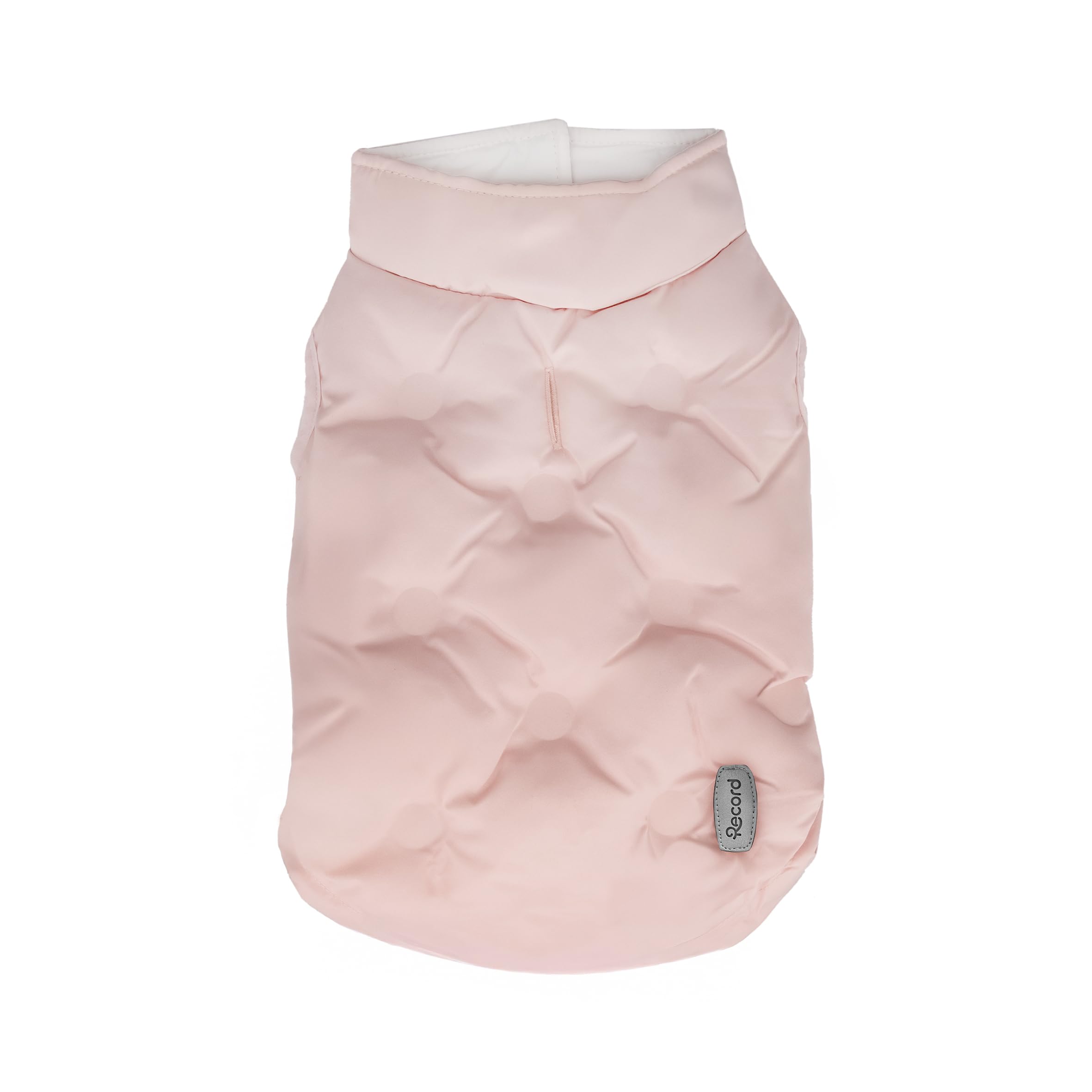 Record - Abrigo Sofi para Perros Impermeable para Perros con Estilo Romántico Acolchado Resistente al Agua con Cierre de Velcro y Agujero Correa | Rosa, XS