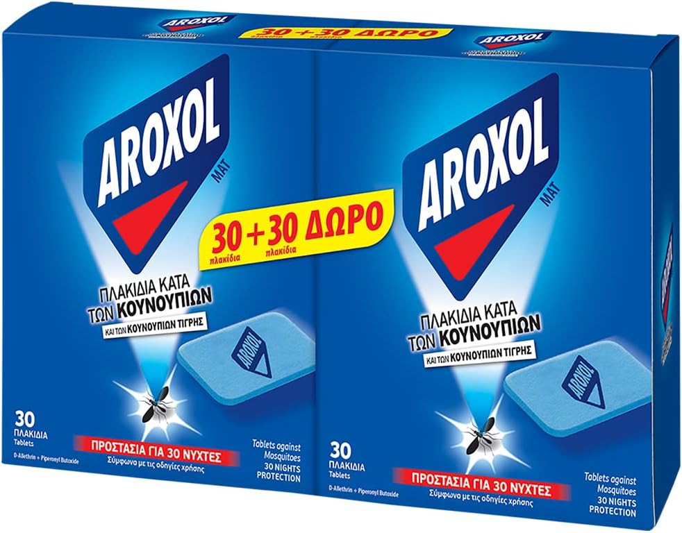 Aroxol 60 x Refill Tablets for Electric Plug Mosquito Repellent Insect