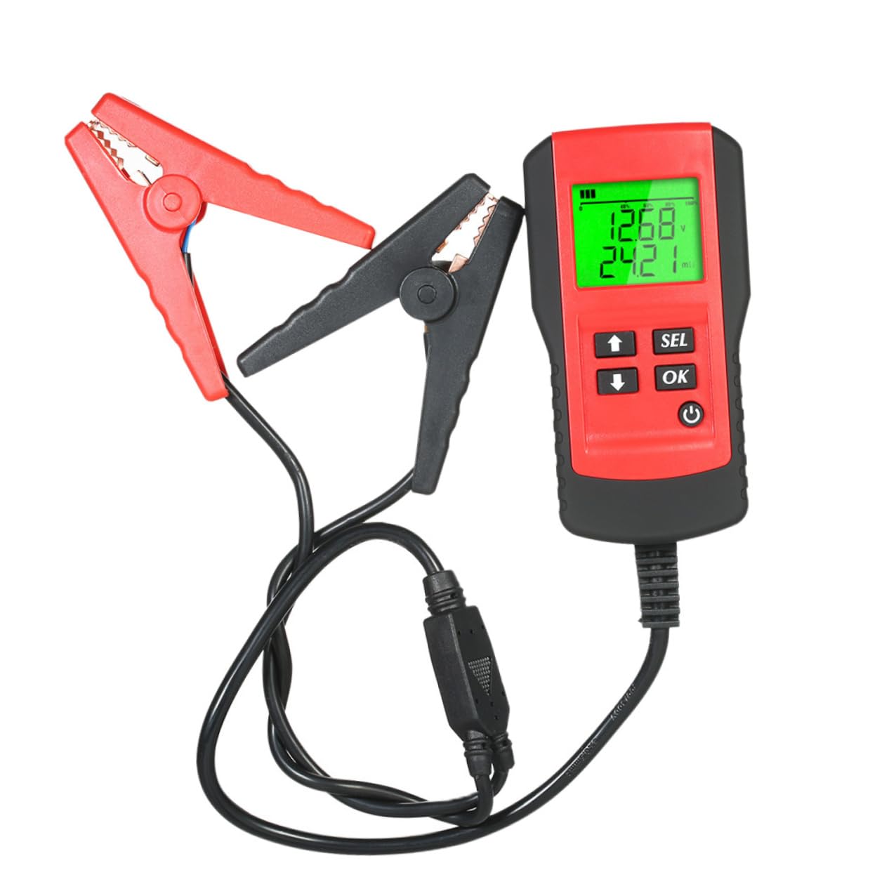 Yardwe Car Battery Tester Automotive Analyzer with LCD Backlight Digital Display Battery Voltage Resistance Capacity Tester for Passenger Cars and Light Trucks