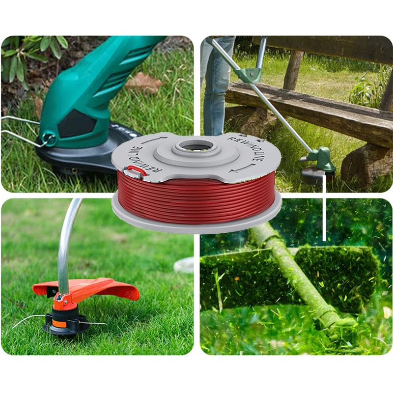INF 8 bobine di filo di ricambio per decespugliatore Gardena SmallCut 300, ABS e nylon, grigio, 1,6 mm, 9,1 m, 6,5 x 6,5 cm