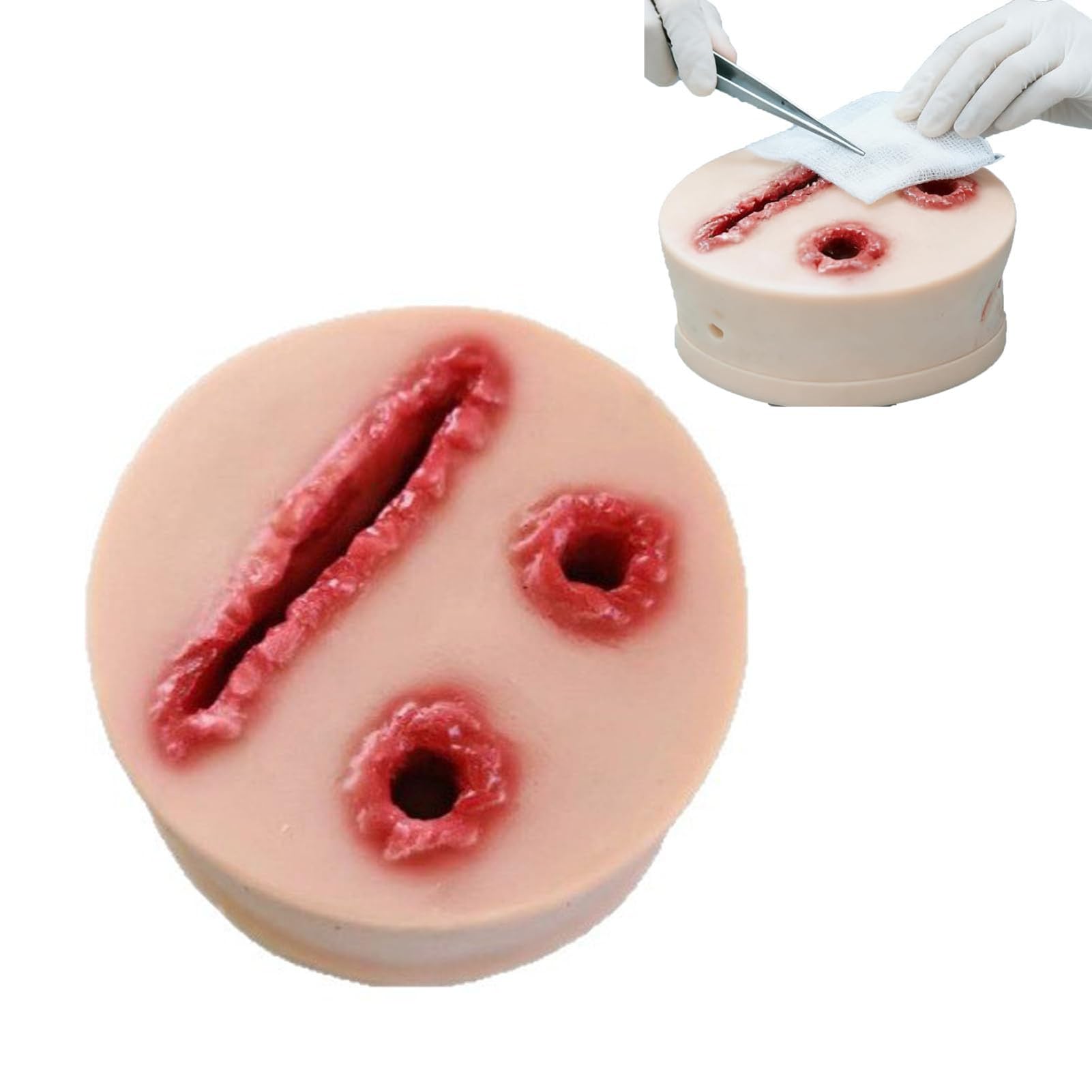 GNbow Laceration Simulator, Multitask Hemorrhage Control Model, Laceration and Tourniquet Training Model, Silicone Injury Simulation Model for First Aid Exercises