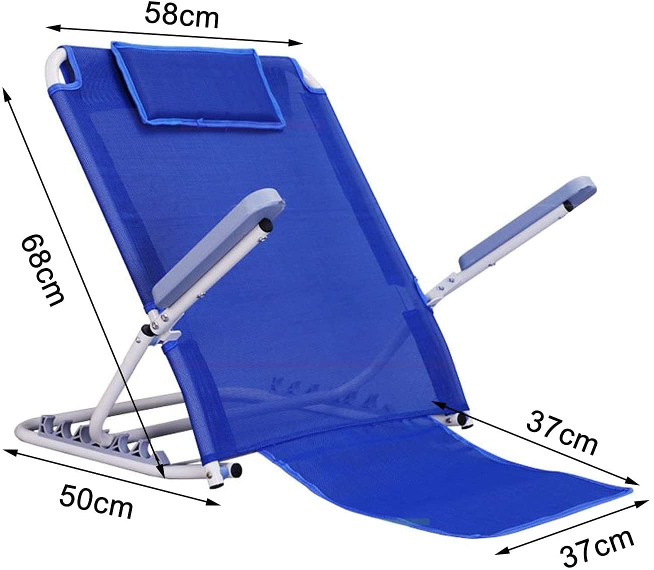Drive Bed Respaldo cuña almohada Asistencia sanitaria Respaldo para personas mayores enfermas postradas en cama Reposacabezas independiente Respaldo con reposabrazos plegable Ajustable 6 velocida