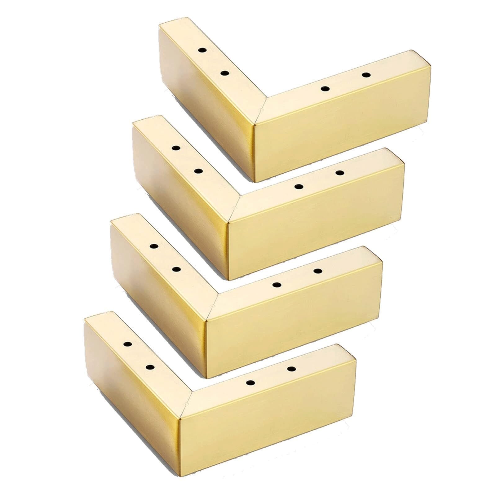 UYHBCNQD 4Pcs Furniture Legs Set Replacement Legs Metal Furniture Foots Benches Support Legs Riser Dressers Feets Cabinets Feets Home(142x25x50 mm)