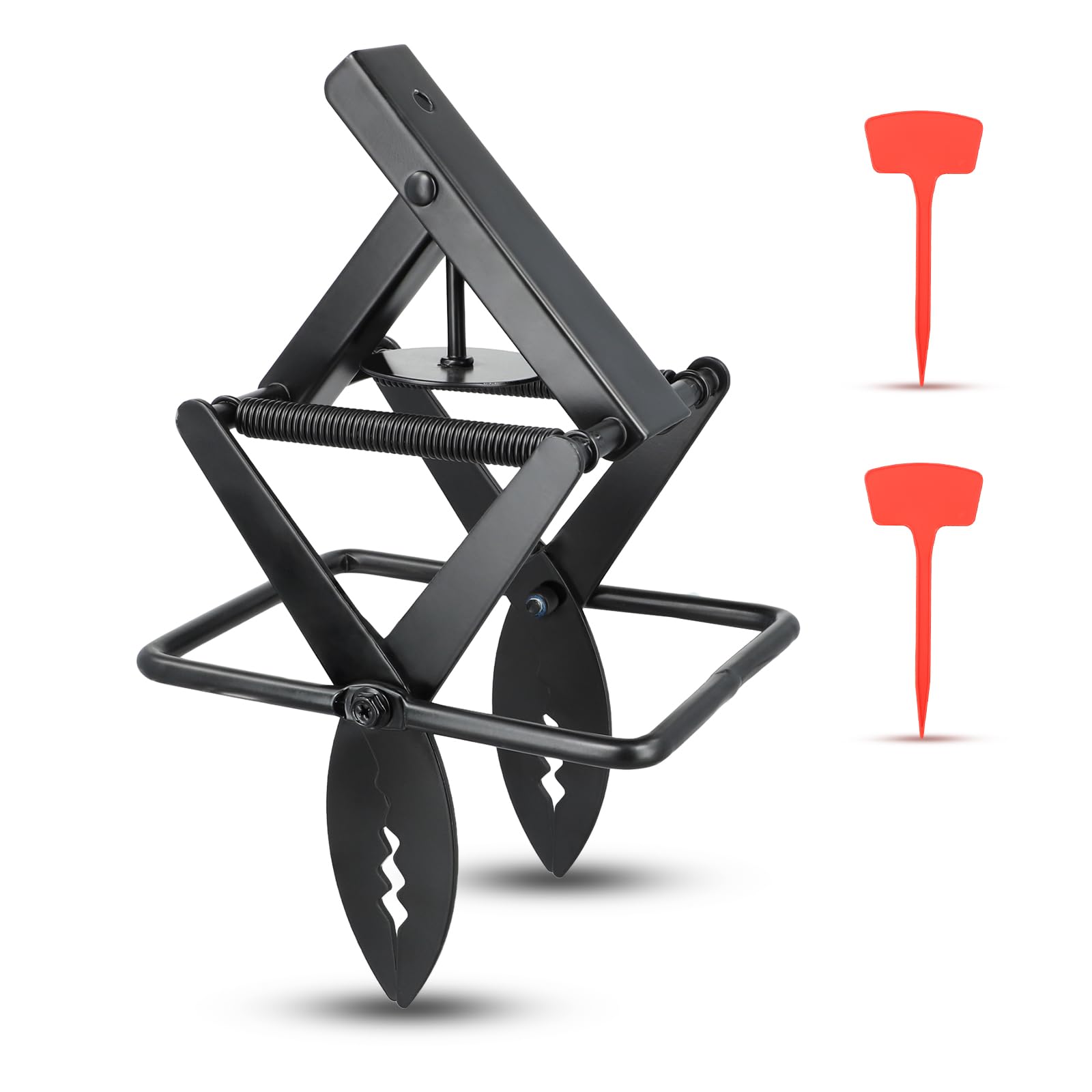 Trappola per talpe, riutilizzabile, con forbici veloci, per tutte le condizioni atmosferiche, antiruggine, potente deterrente per talpe con elegante finitura in ferro nero, set semplice per proteggere