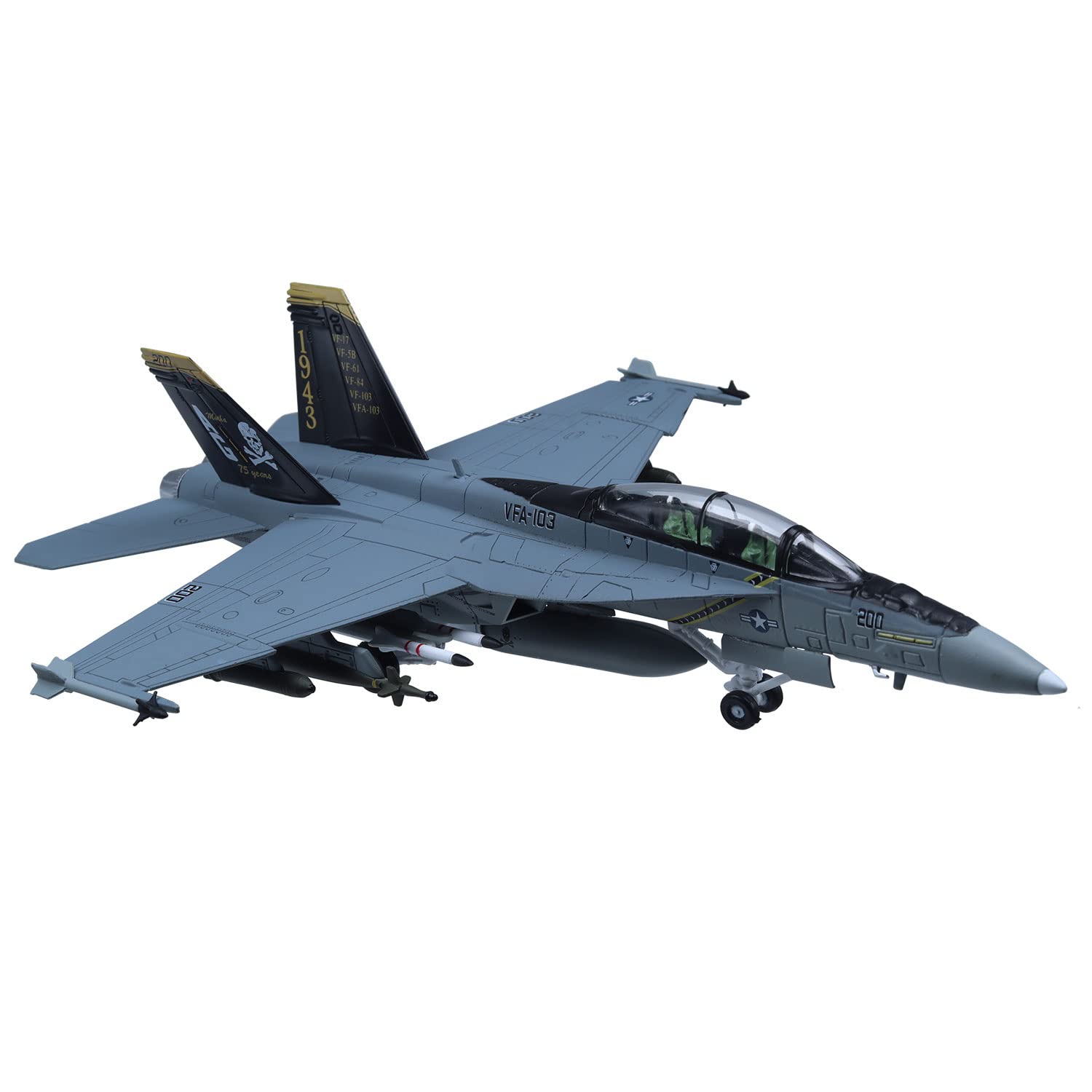 lionlar 1/100 F18 Fighter Model Aircraft Model Décor de Table pour Salon Bleu Clair