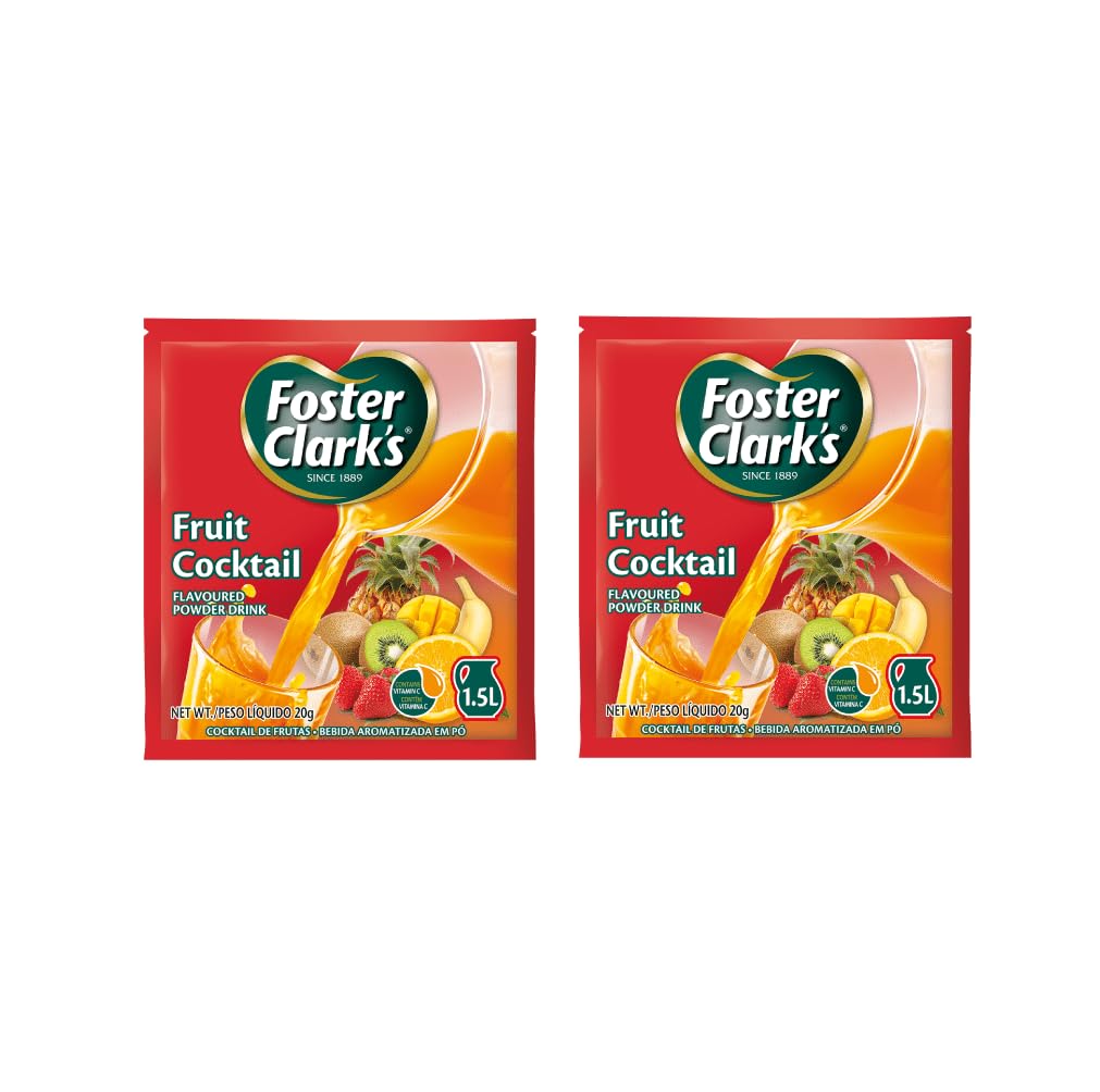 Foster Clark Fruit Cocktail Flavored Powder Drink 20g Packet - Makes 1.5L (2 x 20g) | Imported Drink Mixes | Rich Beverage Mix for Instant Refreshment-image-26