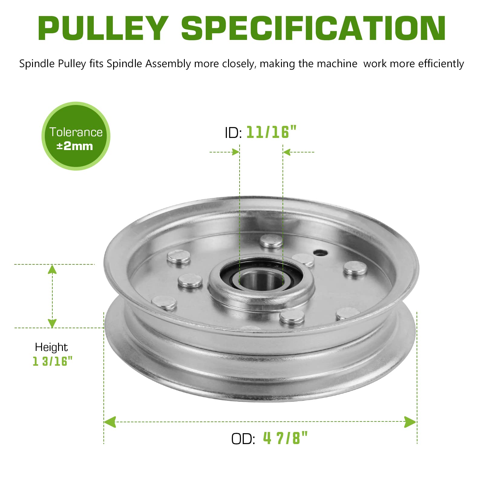 Juego de 3 poleas tensoras planas de repuesto para Cub Cadet MTD Troy Bilt 756-04511B 756-05042 RZT L S 42 pulgadas 46 pulgadas 50 pulgadas Mustang XP Z6600 Z6400 ZS6500 Cortacésped Piezas