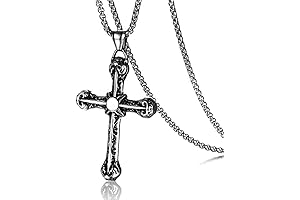 Vintage 1 Dollar Jesus Cross Pendant Necklace - A Timeless Symbol of Faith