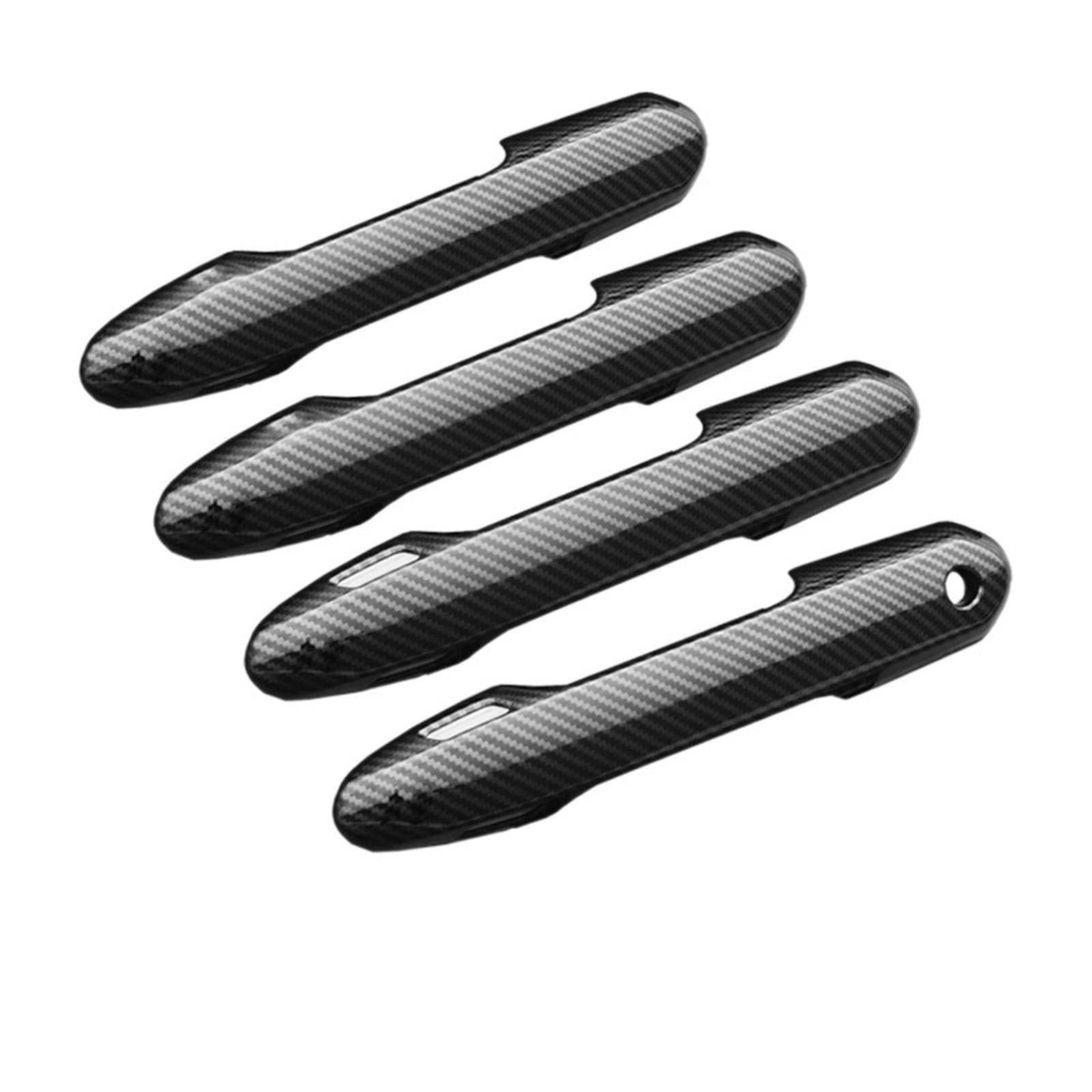 Drezzo Handle 4Pcs Car Exterior Door Handle For Toyota For Rav4 Refit 20 21 Abs Carbon For Fiber Exterior Door Handle Stickers, Bowl Cover Trim(Handle 4Pcs)