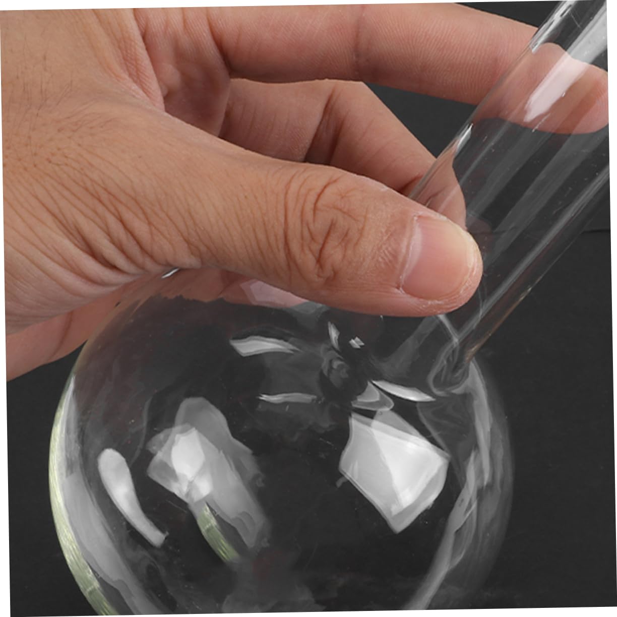 3 Stück Rundkolben aus Glas 250ml Flachboden Siedekolben mit Einheitlicher Wandstärke Transparent für Chemie und Bildung im Laborbedarf